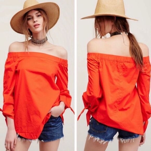 Free People, Show Me Some Shoulder Oversized Tunic Top Tie Sleeve, Women’s XS - Picture 5 of 13